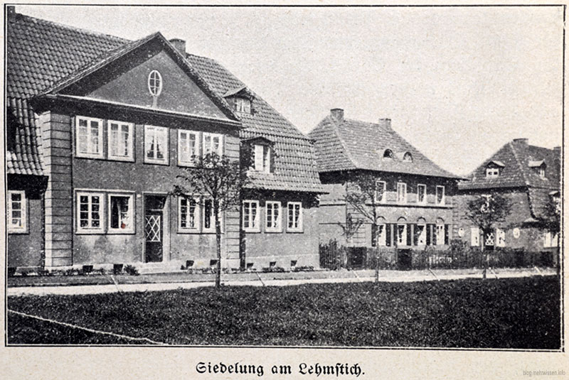 Siedlung am Lehmstich in Bielefeld um 1920