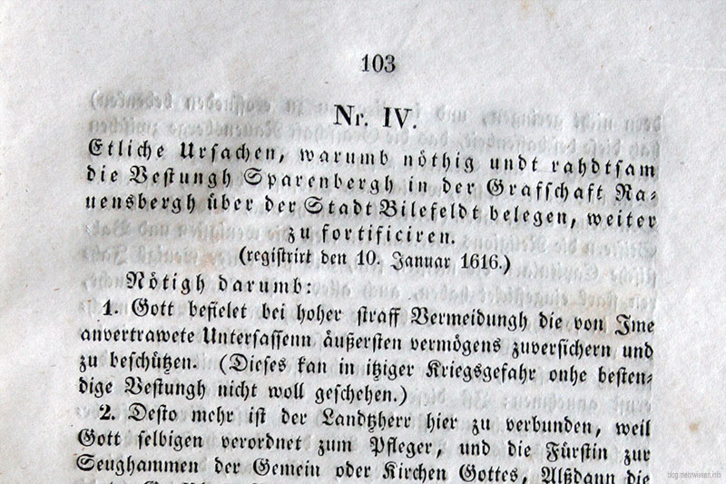 Es gab auch im Jahr 1616 noch (oder schon...) "etliche Ursachen" zur Erhaltung der Burg - Eine Urkunde im Anhang.