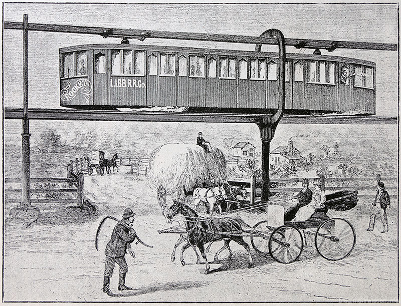 Boynton Bicycle Railroad, Boynton's elektrische Bicycle Railroad in Bellport.