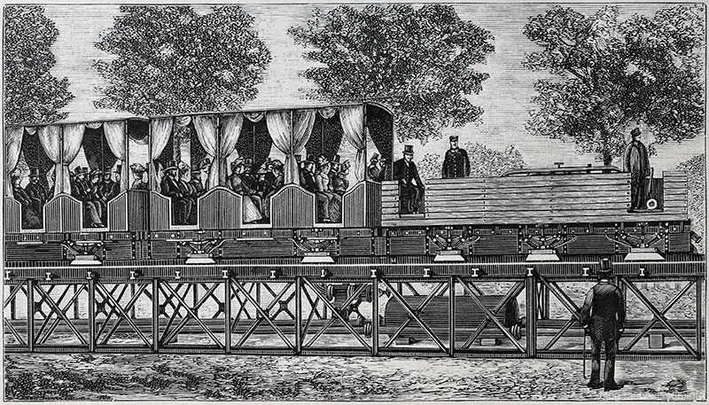 Girard's Gleitbahn, Lok und Wagen